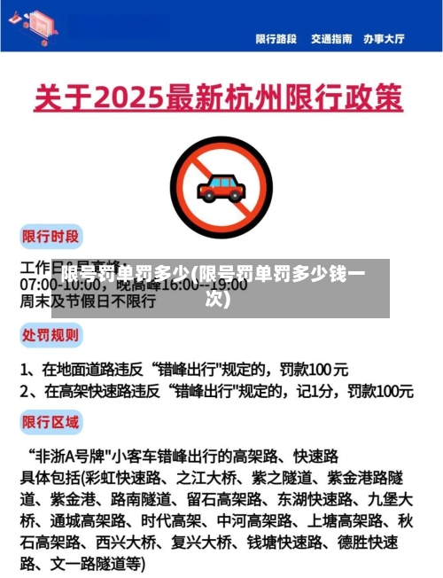 限号罚单罚多少(限号罚单罚多少钱一次)-第2张图片