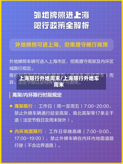 上海限行外地周末/上海限行外地车周末-第2张图片
