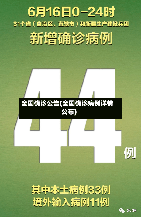 全国确诊公告(全国确诊病例详情公布)