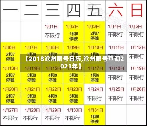 【2018沧州限号日历,沧州限号查询2021年】-第3张图片