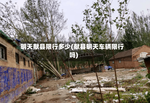 明天献县限行多少(献县明天车辆限行吗)