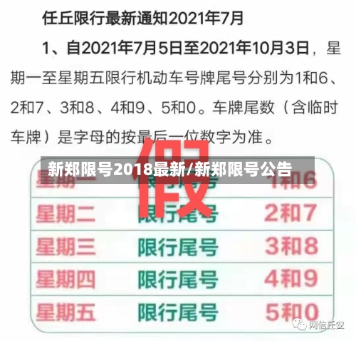 新郑限号2018最新/新郑限号公告-第2张图片