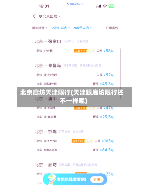北京廊坊天津限行(天津跟廊坊限行还不一样呢)-第2张图片
