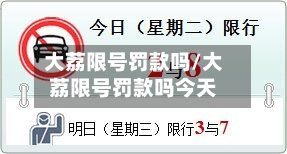 大荔限号罚款吗/大荔限号罚款吗今天