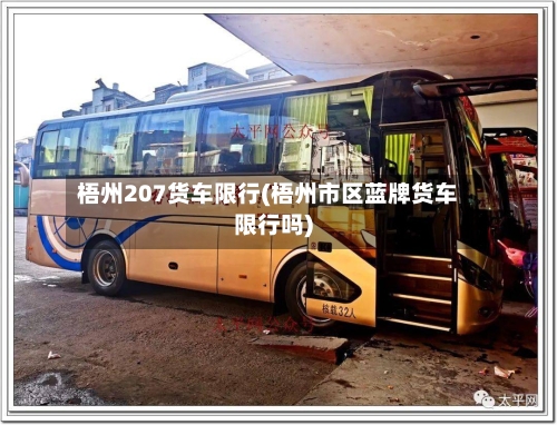 梧州207货车限行(梧州市区蓝牌货车限行吗)