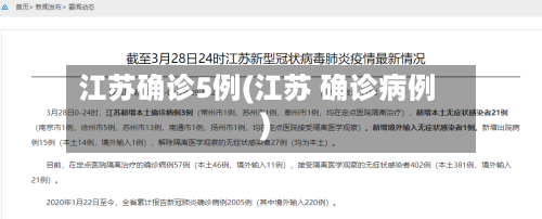 江苏确诊5例(江苏 确诊病例)-第2张图片