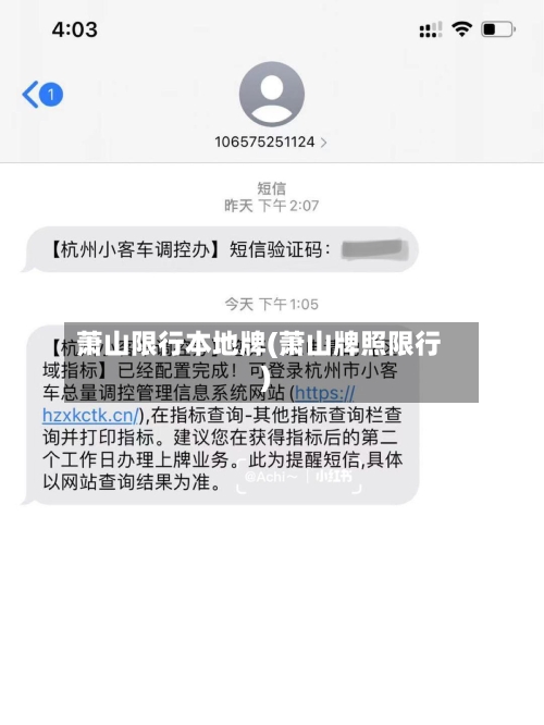 萧山限行本地牌(萧山牌照限行)-第2张图片