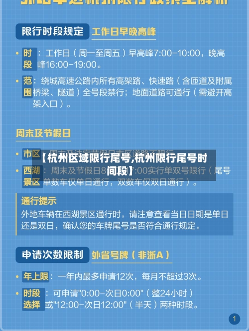 【杭州区域限行尾号,杭州限行尾号时间段】-第3张图片