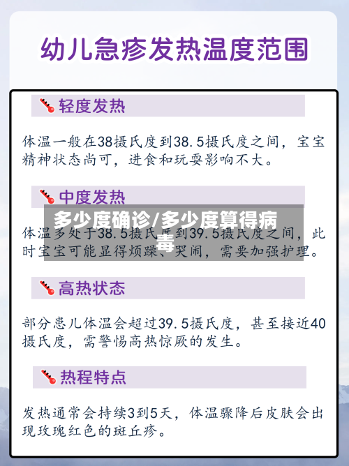 多少度确诊/多少度算得病毒