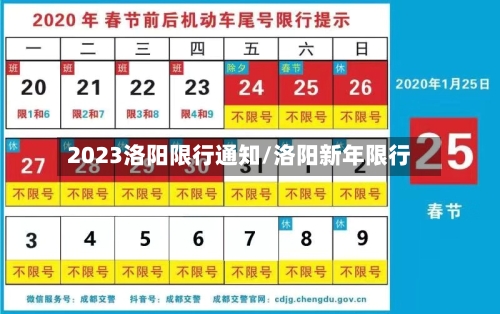 2023洛阳限行通知/洛阳新年限行-第3张图片