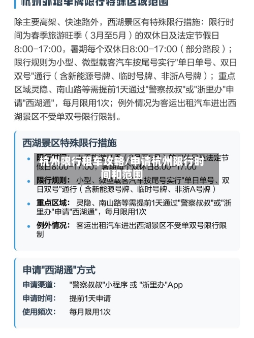 杭州限行租车攻略/申请杭州限行时间和范围-第2张图片
