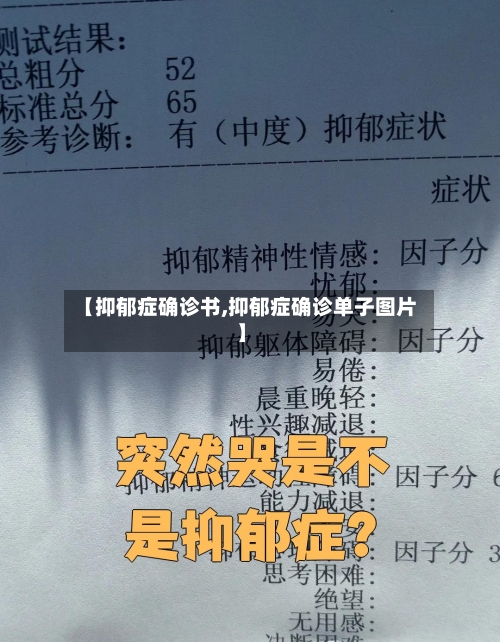 【抑郁症确诊书,抑郁症确诊单子图片】