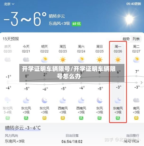 开学证明车辆限号/开学证明车辆限号怎么办-第3张图片