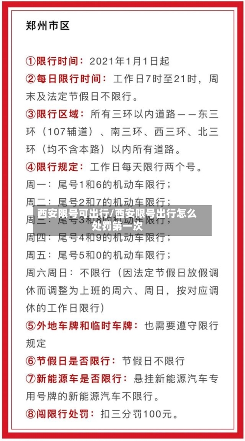 西安限号可出行/西安限号出行怎么处罚第一次-第3张图片
