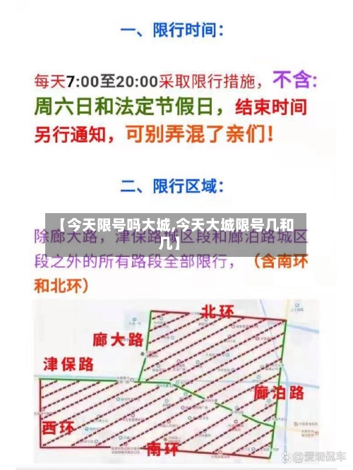 【今天限号吗大城,今天大城限号几和几】
