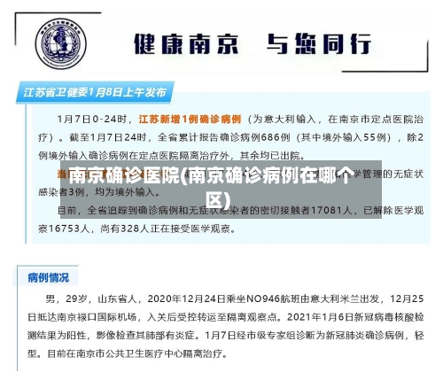 南京确诊医院(南京确诊病例在哪个区)