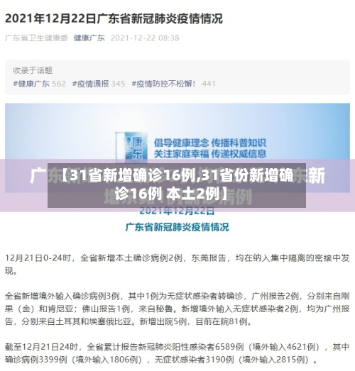 【31省新增确诊16例,31省份新增确诊16例 本土2例】