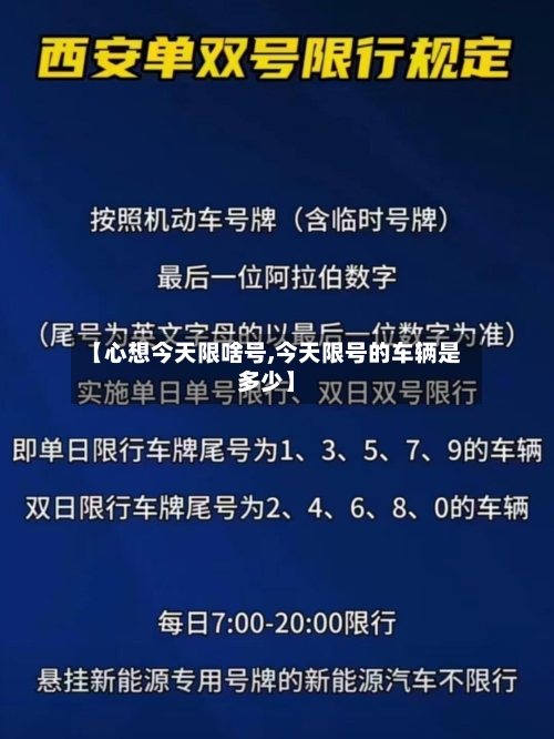 【心想今天限啥号,今天限号的车辆是多少】-第2张图片