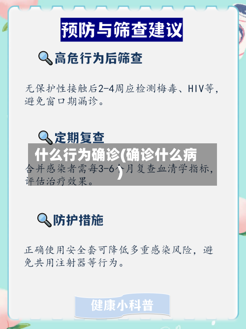 什么行为确诊(确诊什么病)