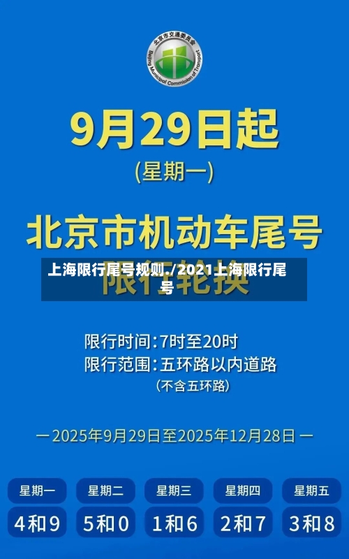 上海限行尾号规则./2021上海限行尾号-第3张图片