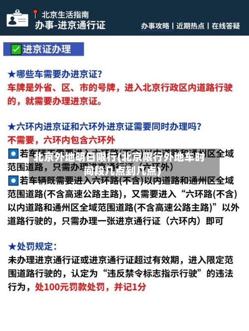 北京外地明日限行(北京限行外地车时间段几点到几点)-第2张图片