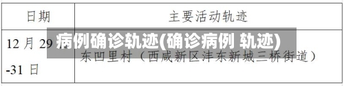 病例确诊轨迹(确诊病例 轨迹)-第3张图片