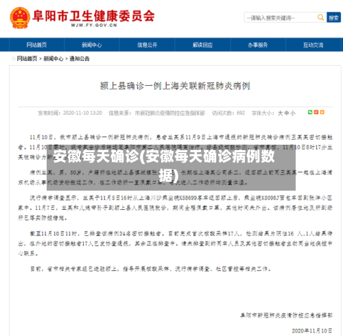 安徽每天确诊(安徽每天确诊病例数据)
