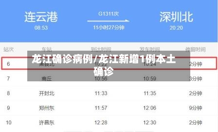 龙江确诊病例/龙江新增1例本土确诊-第2张图片