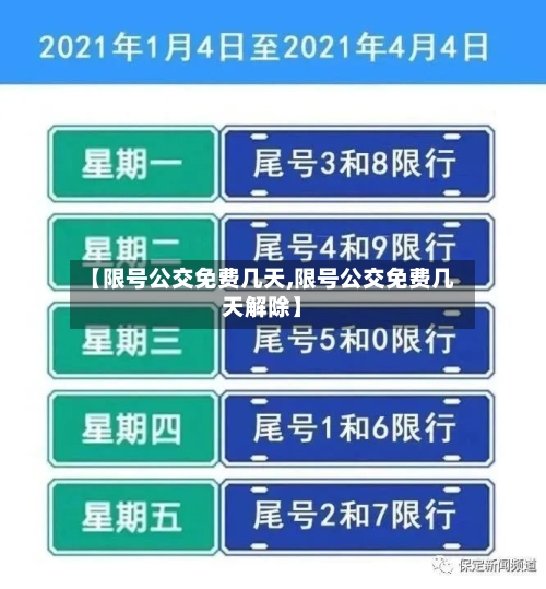 【限号公交免费几天,限号公交免费几天解除】