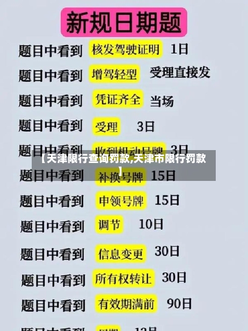 【天津限行查询罚款,天津市限行罚款】-第2张图片