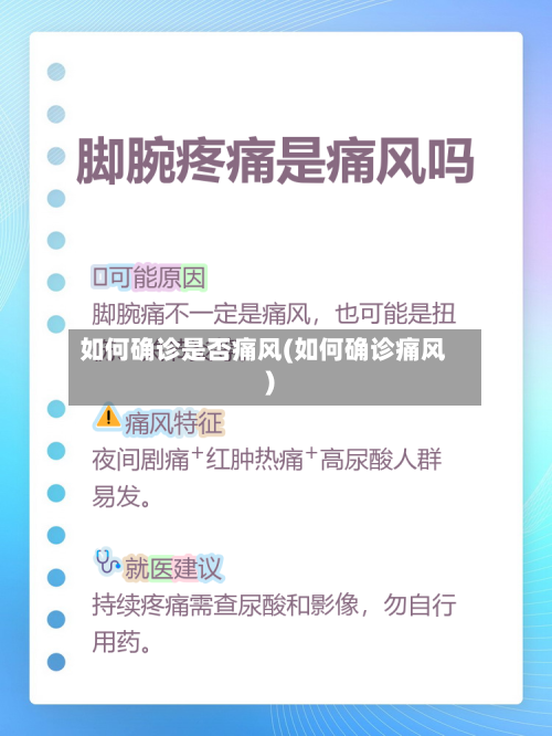 如何确诊是否痛风(如何确诊痛风)