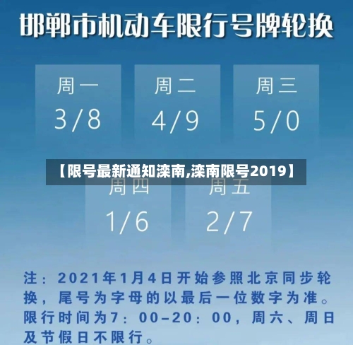 【限号最新通知滦南,滦南限号2019】