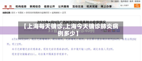 【上海每天确诊,上海今天确诊肺炎病例多少】-第2张图片