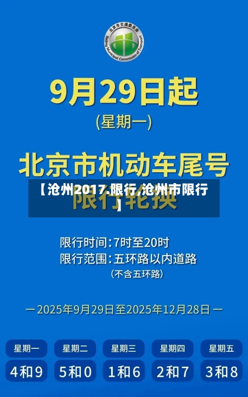 【沧州2017.限行,沧州市限行】-第2张图片