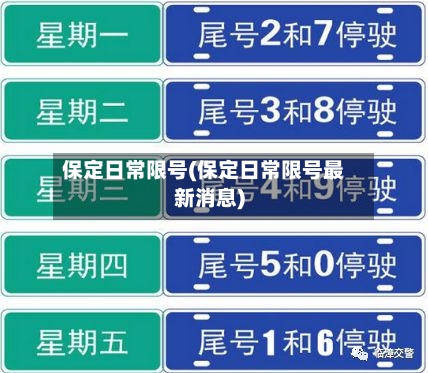 保定日常限号(保定日常限号最新消息)
