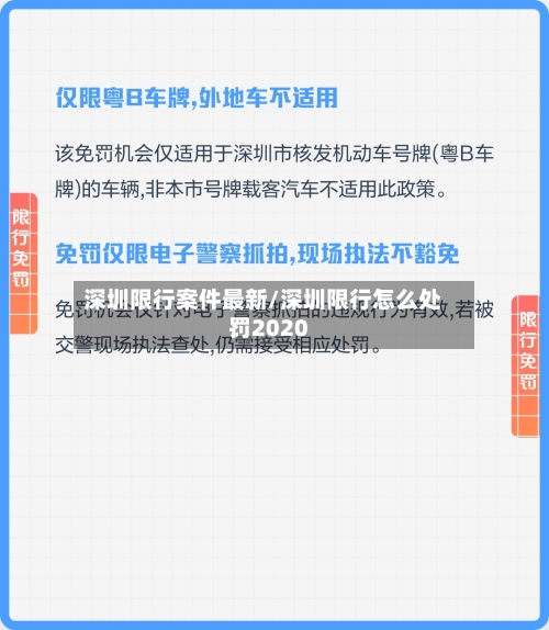深圳限行案件最新/深圳限行怎么处罚2020