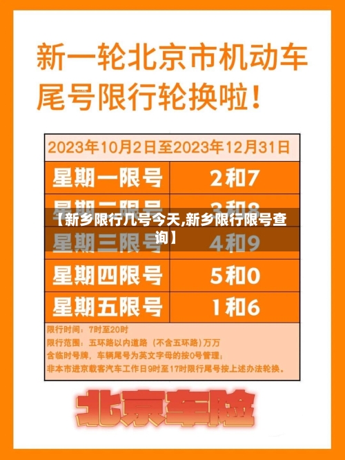 【新乡限行几号今天,新乡限行限号查询】