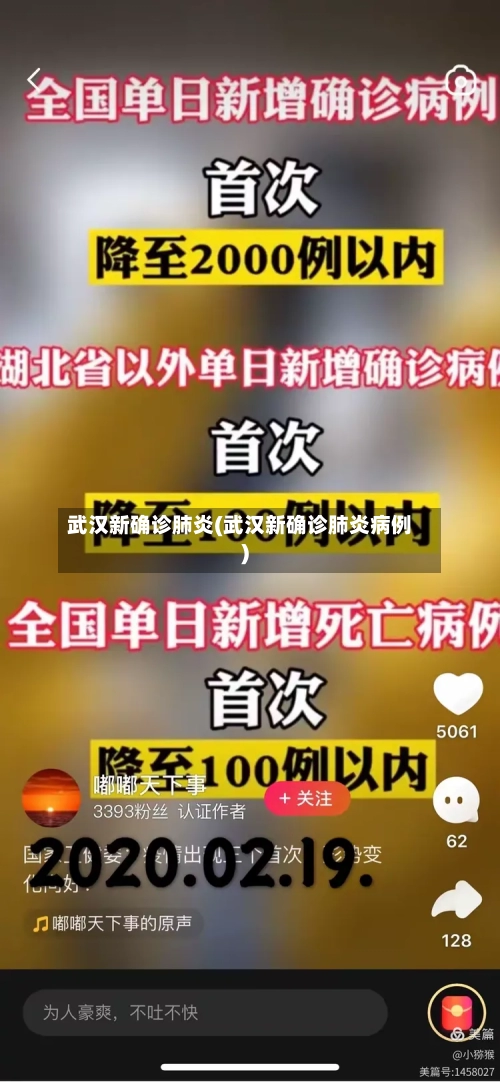 武汉新确诊肺炎(武汉新确诊肺炎病例)