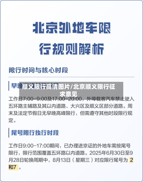 顺义限行高清图片/北京顺义限行征求意见-第3张图片