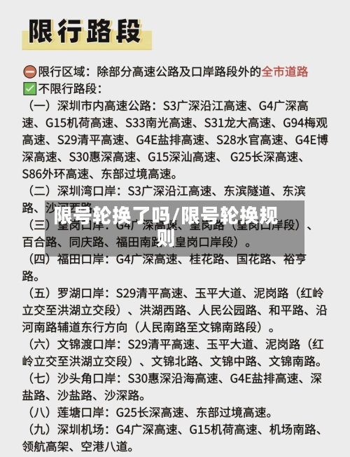 限号轮换了吗/限号轮换规则