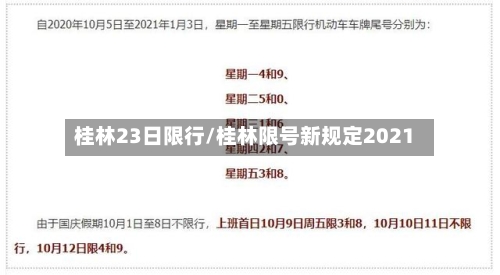 桂林23日限行/桂林限号新规定2021-第2张图片