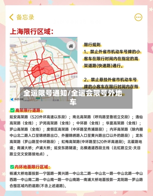 全运限号通知/全运会限号外地车