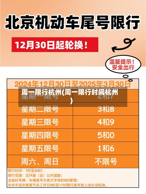 周一限行杭州(周一限行时间杭州)-第2张图片