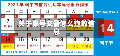 关于限号交警怎么查的信息