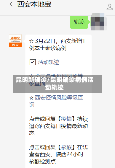 昆明新确诊/昆明确诊病例活动轨迹