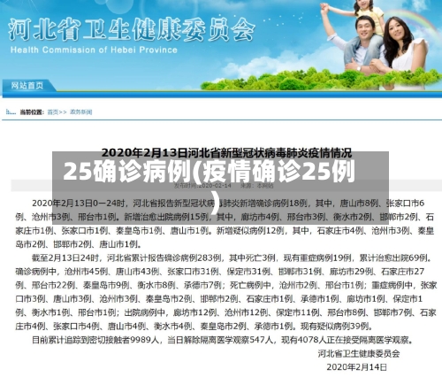 25确诊病例(疫情确诊25例)-第3张图片
