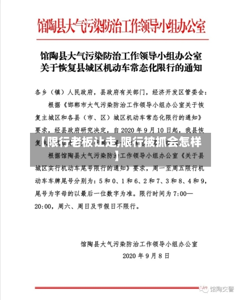 【限行老板让走,限行被抓会怎样】