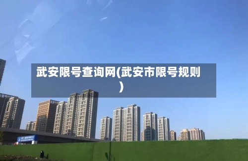 武安限号查询网(武安市限号规则)-第3张图片