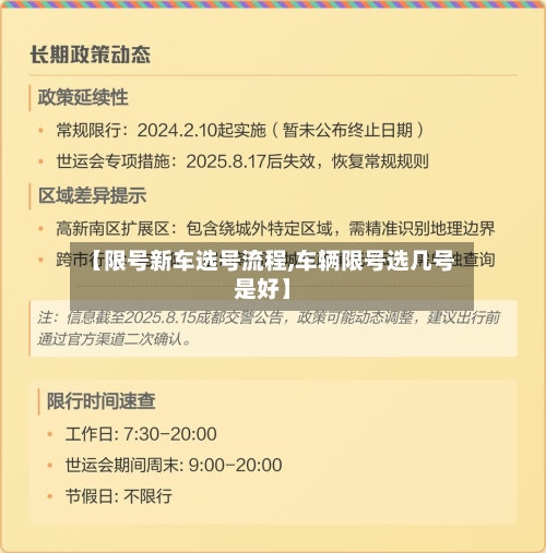 【限号新车选号流程,车辆限号选几号是好】