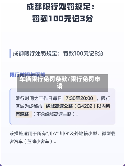 车辆限行免罚条款/限行免罚申请-第2张图片